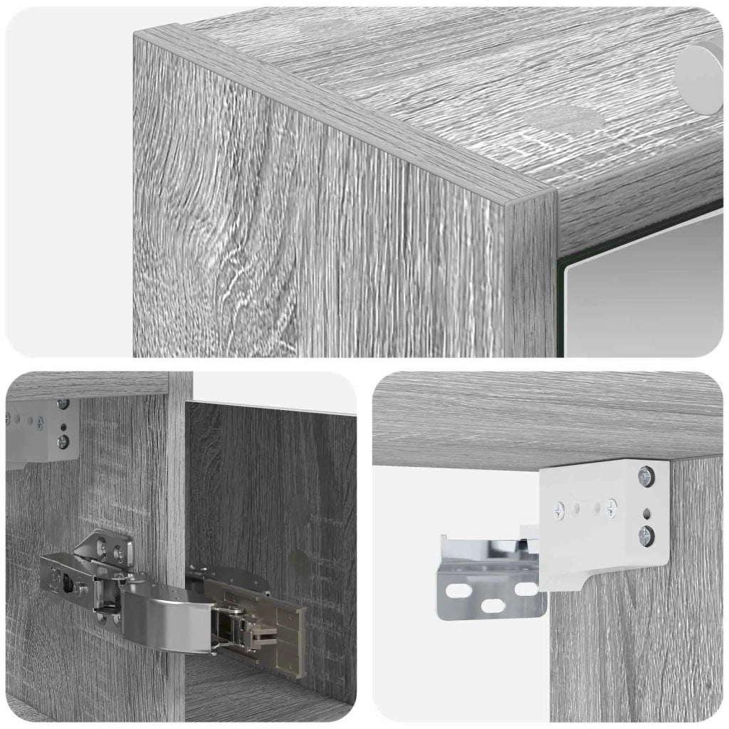 Mobiletto per specchio da bagno Grigio Sonoma 889180
