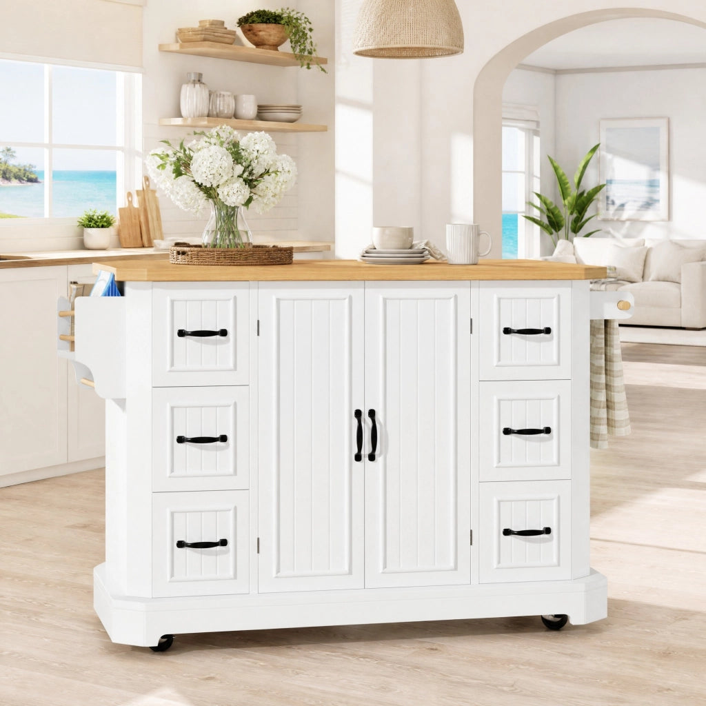 ISOLA DA CUCINA MOBILE 120x45x91 cm MDF Bianco