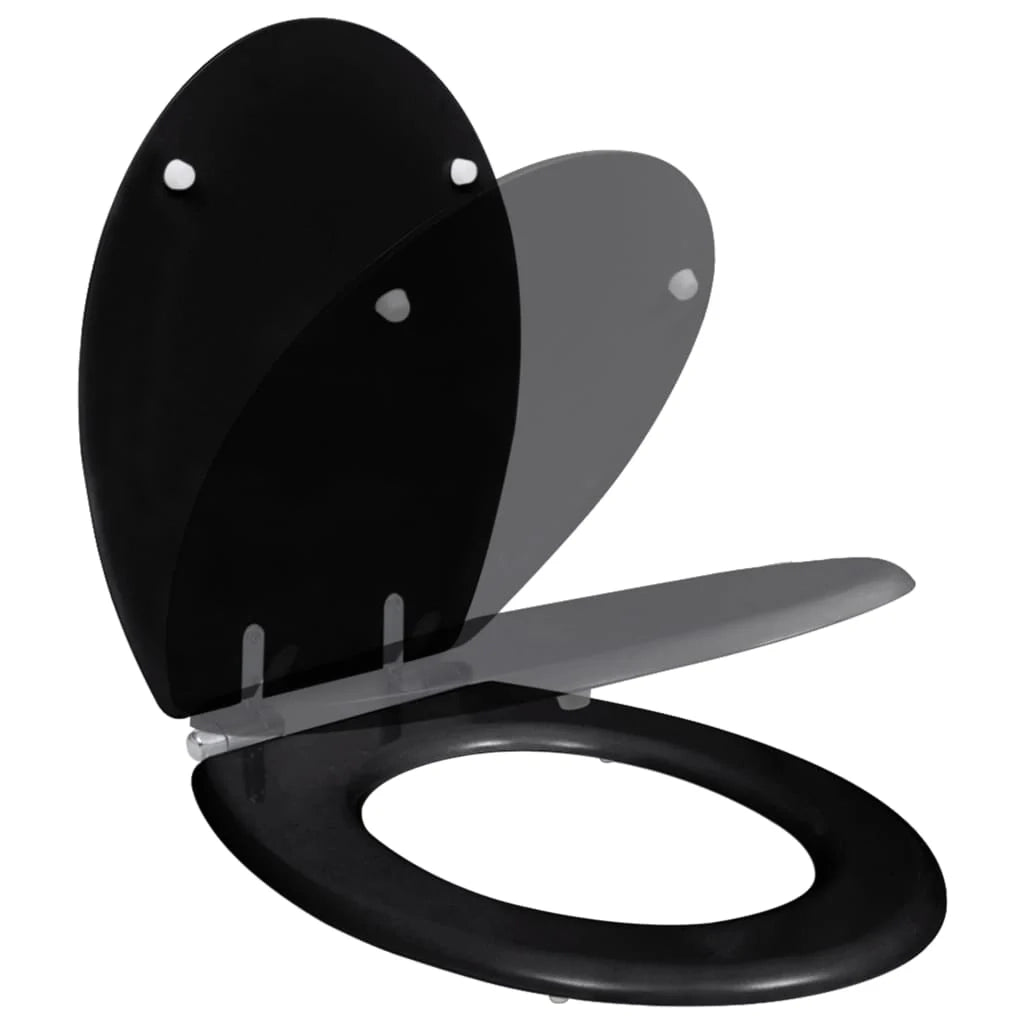 Sedile WC con coperchio a chiusura ammortizzata struttura in MDF nero 02_0002876
