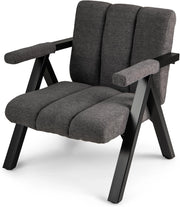 Poltrona da lettura, Sedia imbottita con braccioli, struttura in metallo, schienale ergonomico, poltrona moderna per soggiorno con gambe regolabili, per soggiorno, ufficio, camera da letto