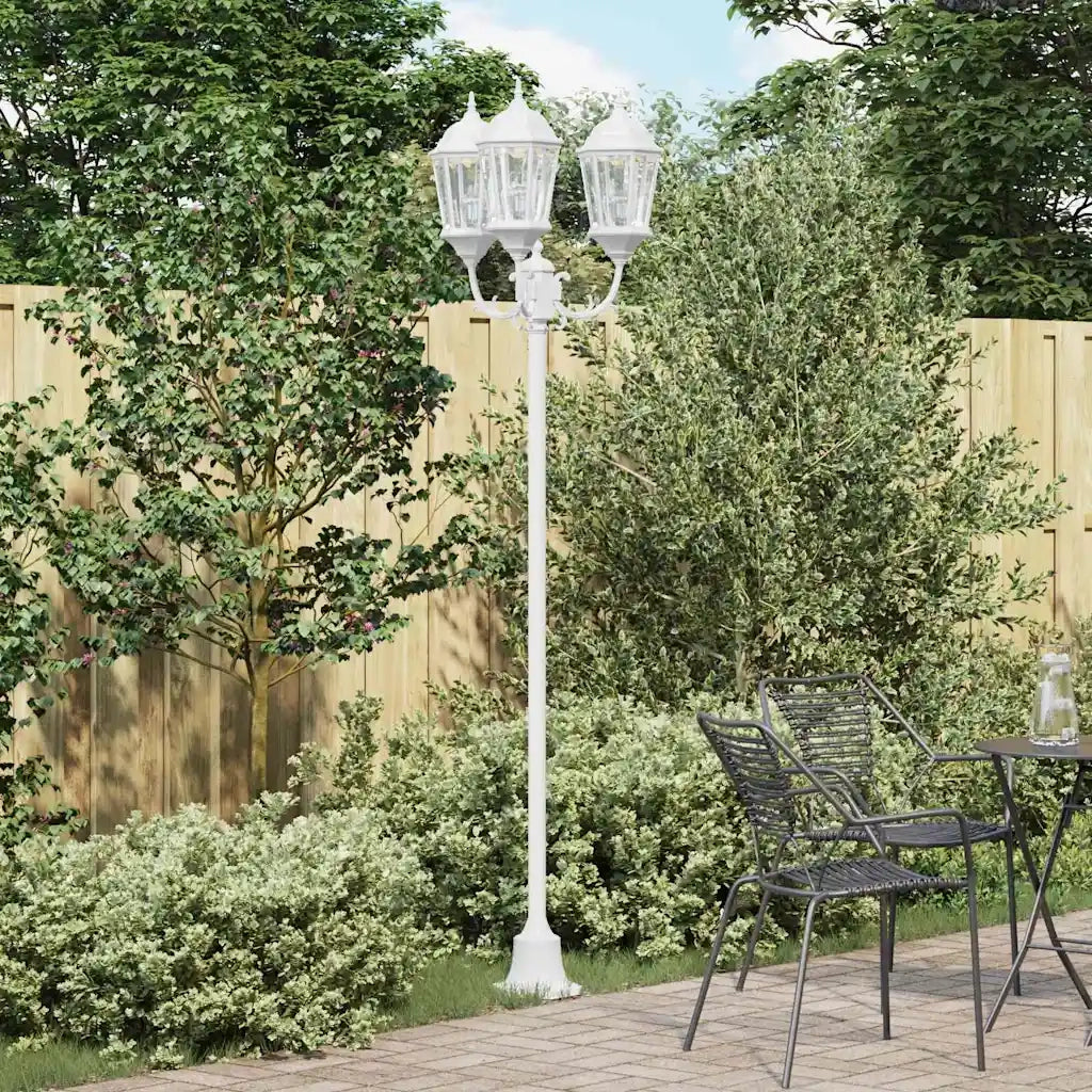 Luce da Giardino Bianco 57 x 49 x 241 cm Alluminio e vetro CFW8767437