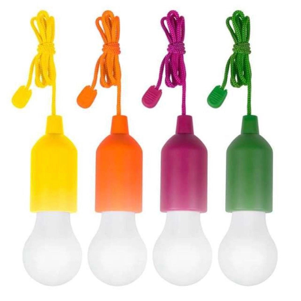 Trade Shop - Lampadina Lampada Luce A Led A Batterie Portatile Antiurto Con Corda Senza Fili -