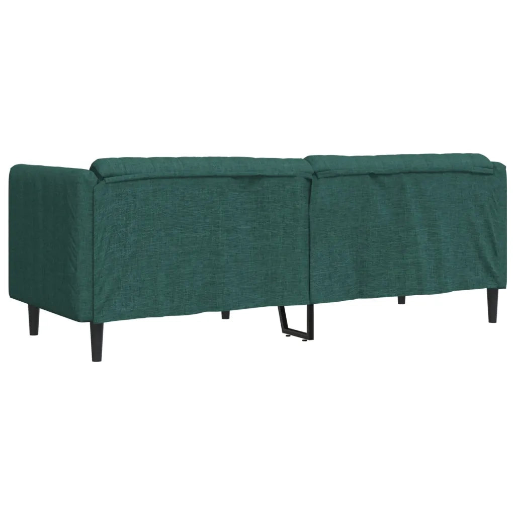 Divano | Divano da soggiorno | Sofa a 3 Posti Verde Scuro in Tessuto