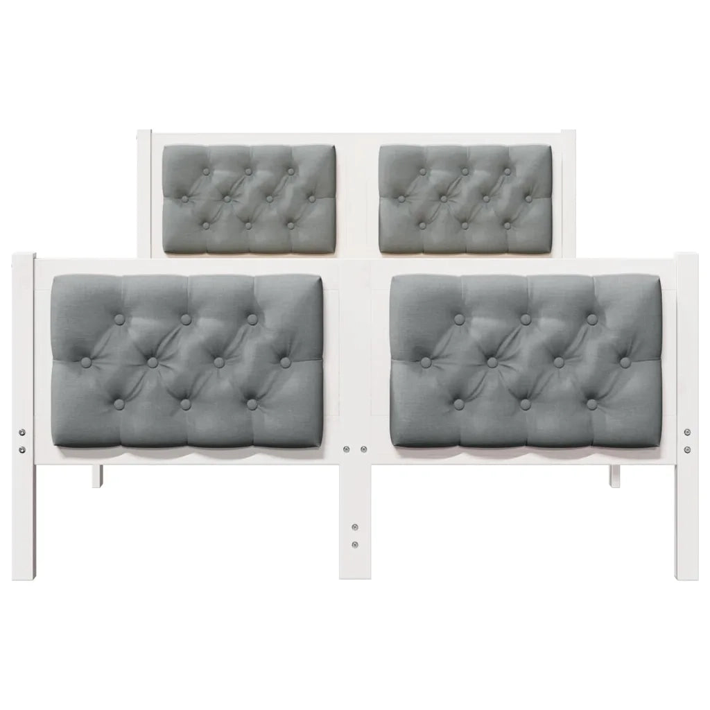Struttura del letto Grigio chiaro 120 x 190 cm Pino massello