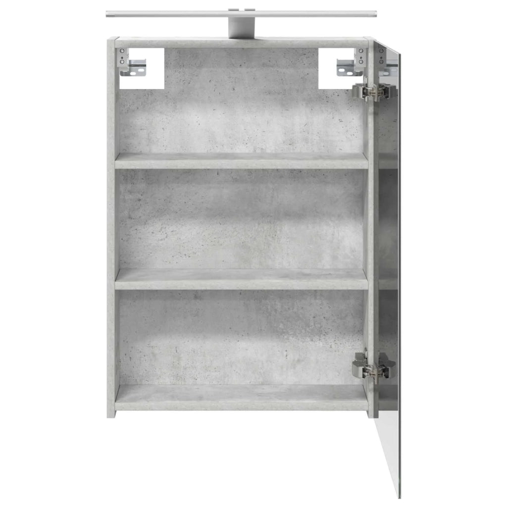 Mobiletto per specchio da bagno con lo scaffale Grigio cemento