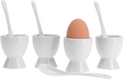 Set di contenitori per uova - Porcellana bianca - Set da 8 pezzi - Adatto per uova