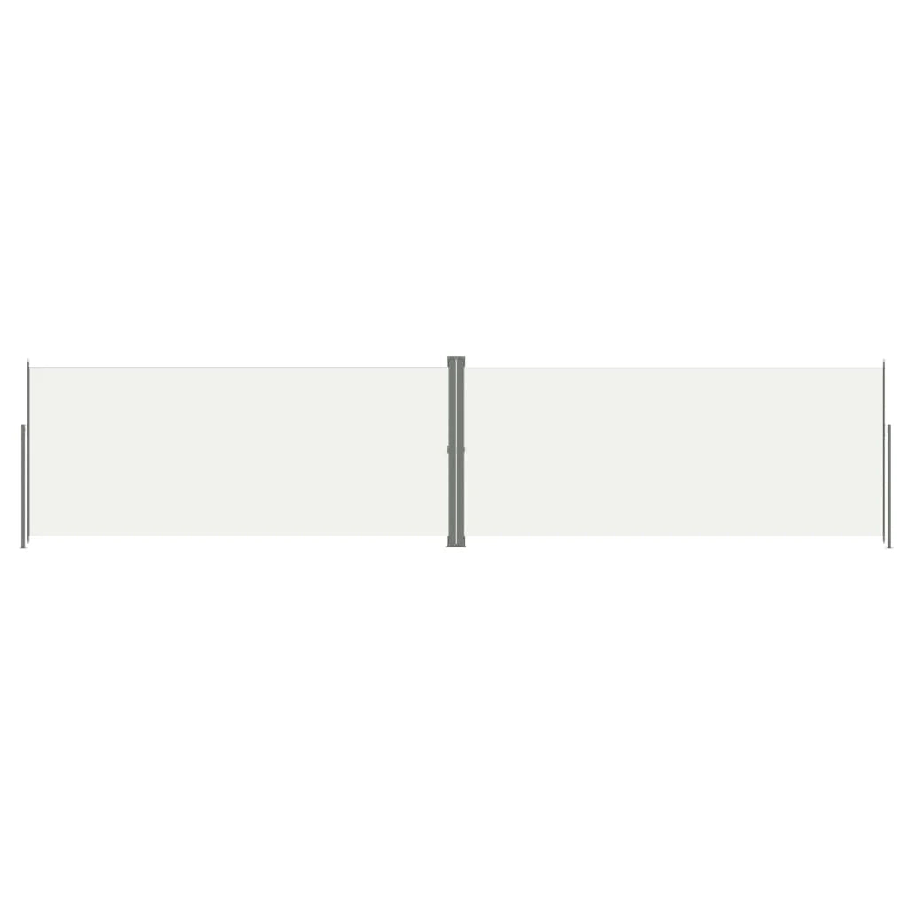 Tenda da sole laterale retrattile/schermo privacy per patio giardino terrazza balcone 220 x 1000 cm crema 02_0007174