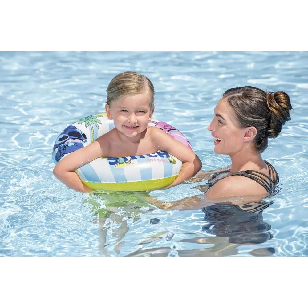 Trade Shop - Ciambella Salvagente Gonfiabile Grafica Stitch Piscina Mare Per Bambini 3-6 Anni 9104u -