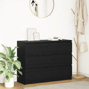 Credenza-Buffet-Armadio da cucina Rovere Nero 100x35x76 cm in Legno Multistrato