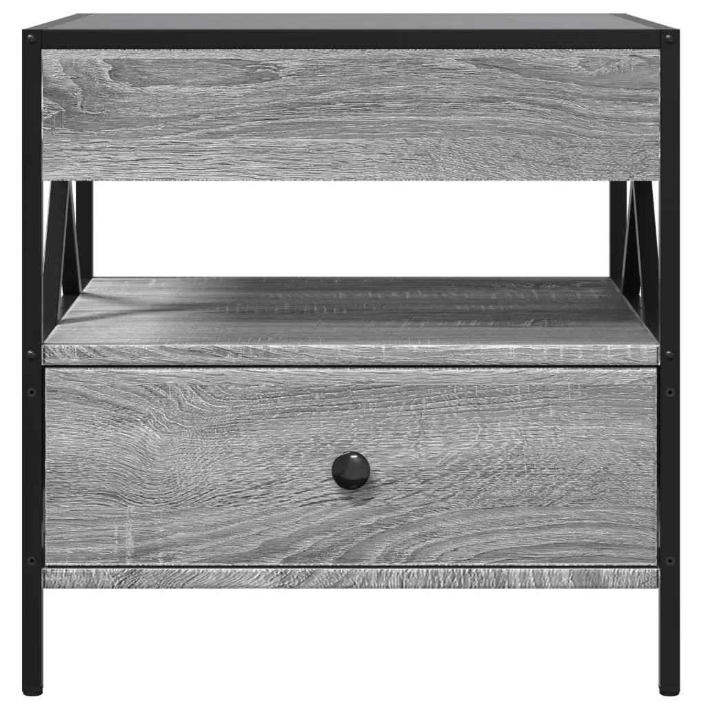 Tavolino da salotto | Tavolino da caff¨¨ | Tavolino da Soggiorno con LED Infinity Grigio Sonoma 50x50x51 cm