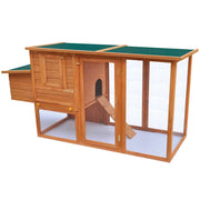 Pollaio da esterno con 1 nido 192 x 75 x 103 cm legno marrone e verde 02_0001697