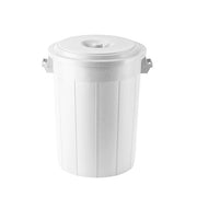 Bidone Pattumiera Spazzatura con Coperchio Multiuso Bianco 70 Litri