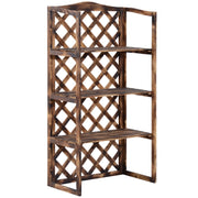 Scaffale Porta Piante 3 Ripiani Legno Abete ¨C zephmum ¨C 80x40x148 cm