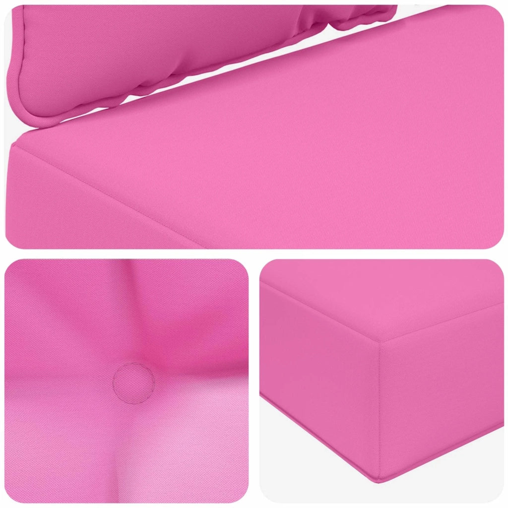 Cuscino per divano da esterno 2 pcs Rosa Poliestere
