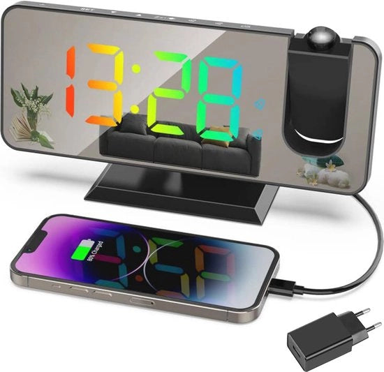 Proiettileveatore Digitale con Display RGB e Porta di Ricarica USB - Nero