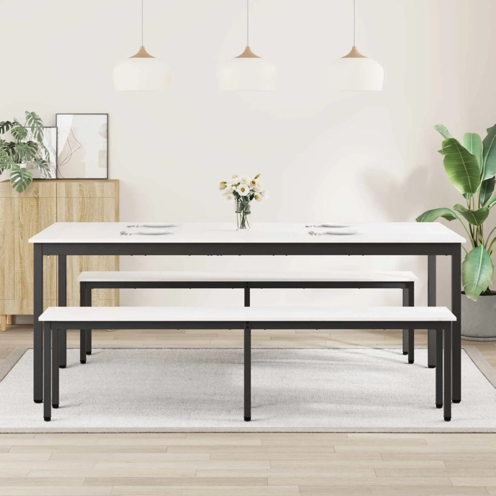 Tavolo da pranzo Bianco 200 x 100 x 75 cm Pino massello 3416326