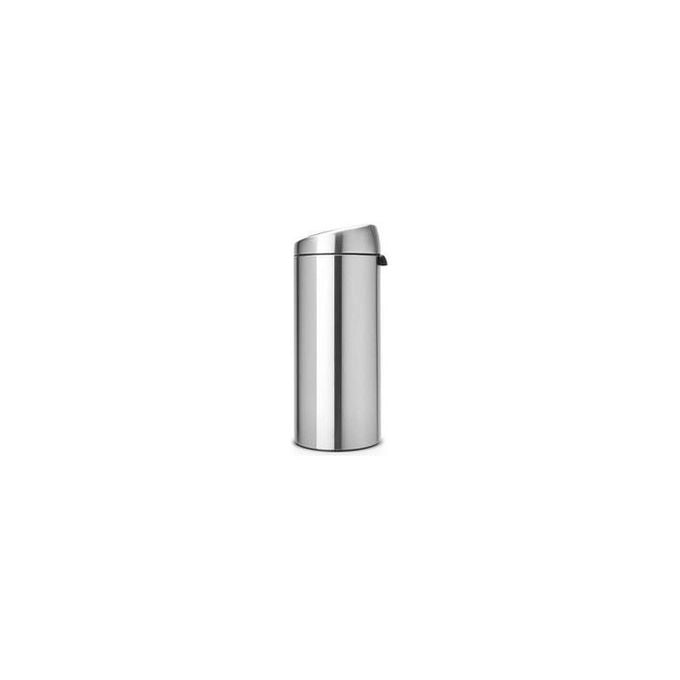 Brabantia Touch Bin, 30L Rotondo Plastica, Acciaio inossidabile