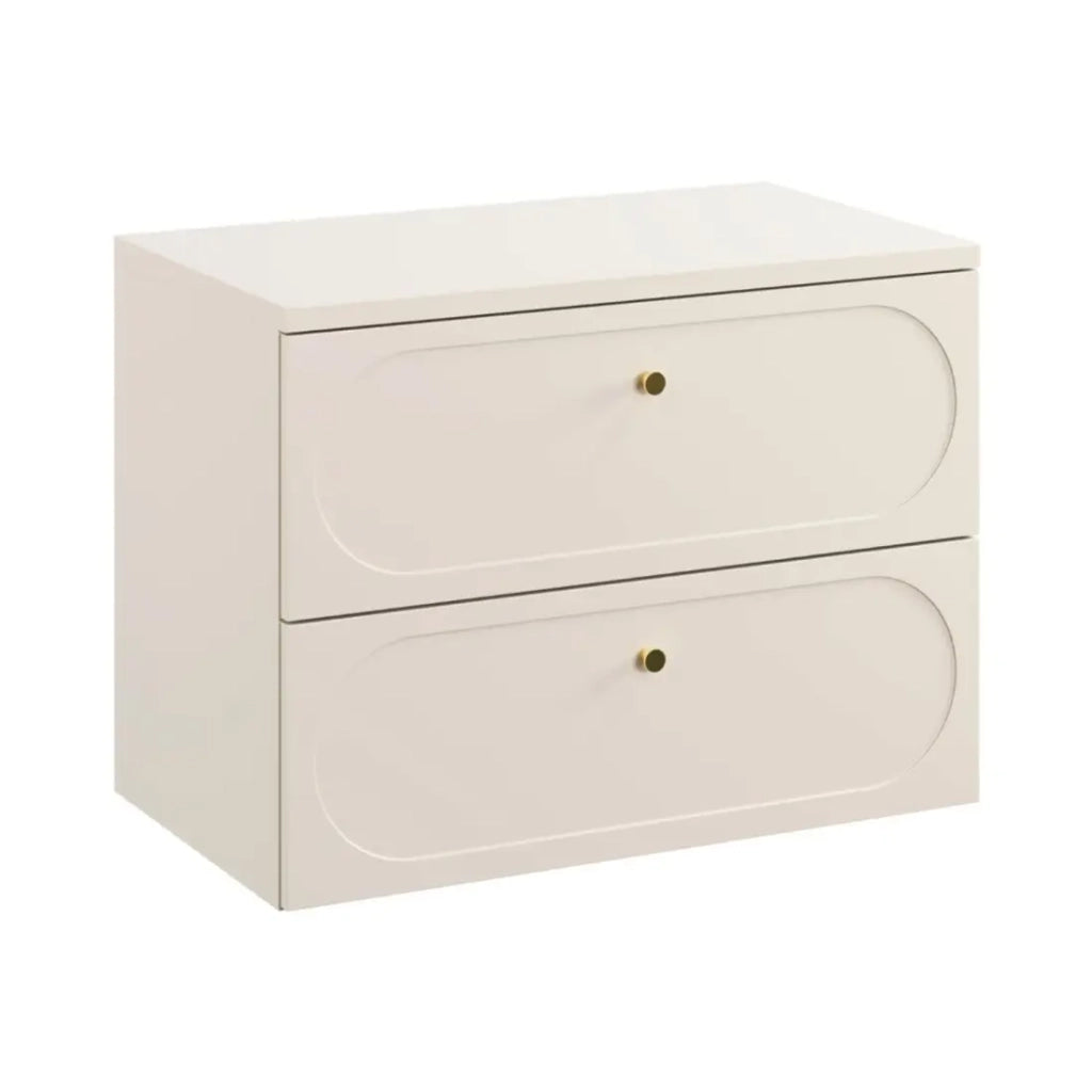 Set da bagno TORNADO beige: mobile sotto lavabo 80cm + piano per lavabo