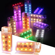 Pacco da 2 di Lampioni LED Auto Riscaldabili - Magnetici & Sensibili al Contatto con 8 LED - Luce Ambera Calda per Auto, Casa e Campeggio - arancione