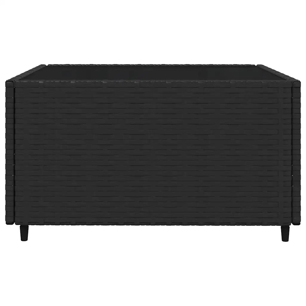 Set Divani da Giardino 3 pz | Set Salotto da Giardino con Cuscini Nero in Polyrattan