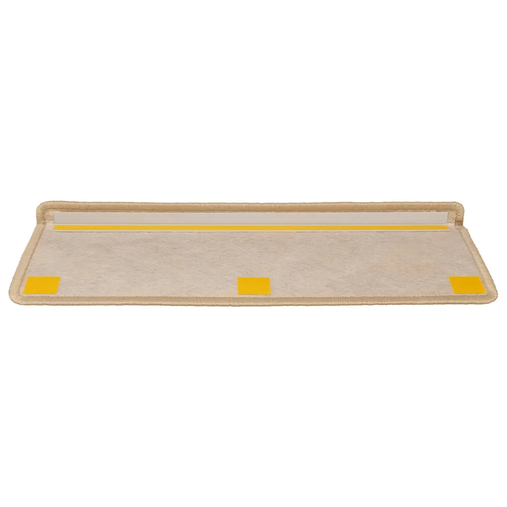Tappeti Adesivi Scale Aspetto Sisal 15 pz | Gradini per Scale 65x21x4cm Beige Chiaro