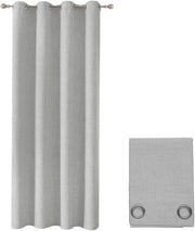 Tenda 100% Oscurante Porta Finestra 1 Pannello 140x280 Cm Isolante Termica Coprente Grigio Chiaro