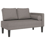Chaise Longue con Cuscini Tortora in Tessuto CFW3940498