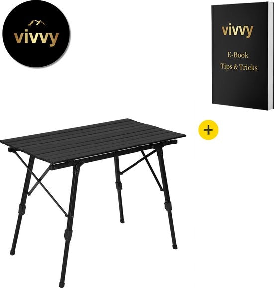 Tavolo pieghevole multifunzionale, tavolo pieghevole o tavolo pieghevole - Tavolo pieghevole impermeabile - Garanzia di soddisfazione del 100% - Regolabile in altezza - 120*68,5 Cm - Incluso zaino di trasporto