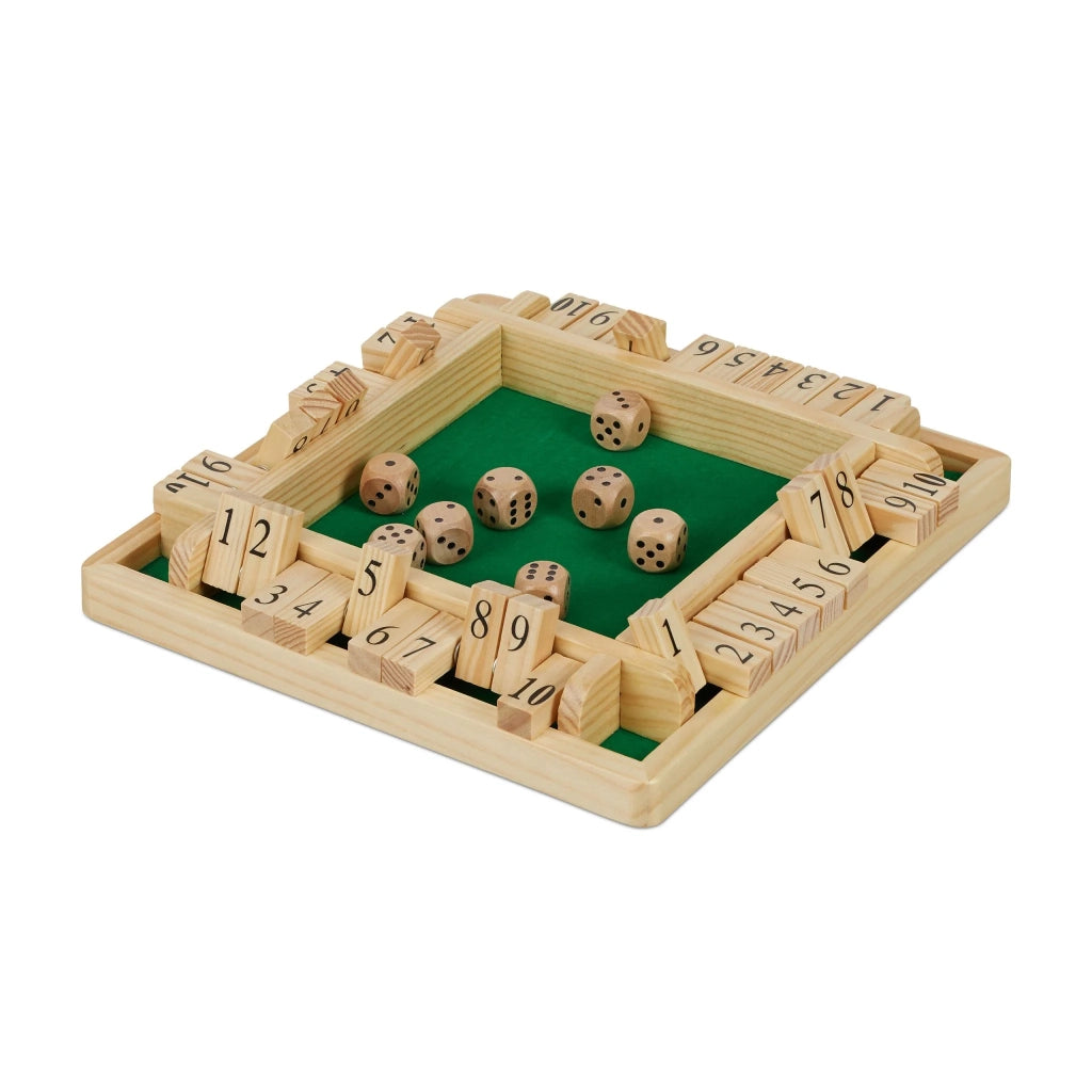 Gioco da tavolo in legno per 2 a 4 giocatori 30 x 20 x 5 cm superficie di gioco verde finitura in velluto 13_0003942