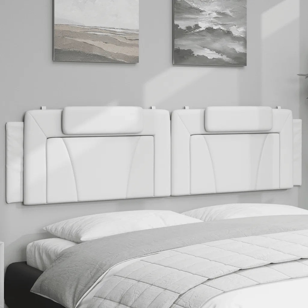 Cuscino Testiera Viana Bianco 200 cm in Similpelle CFW5728597