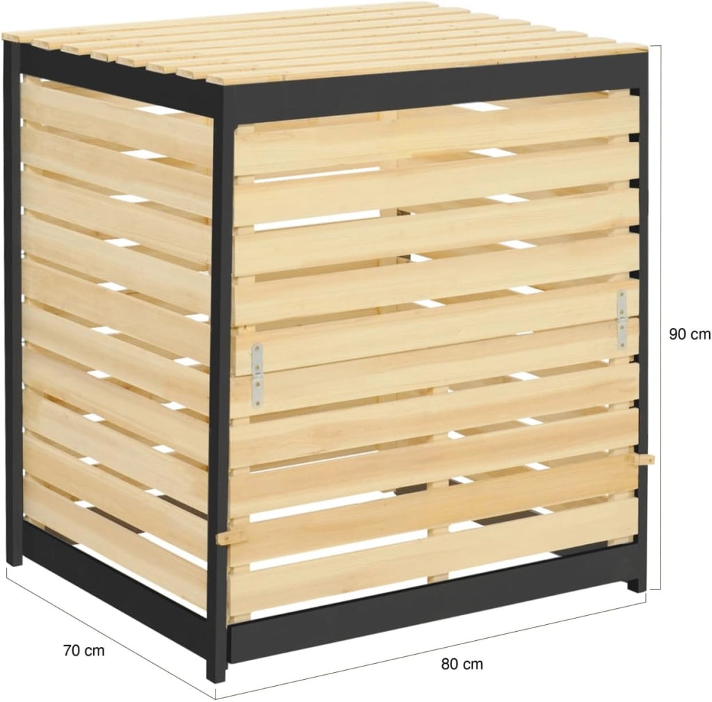 Bidone per compost in legno da 500 litri