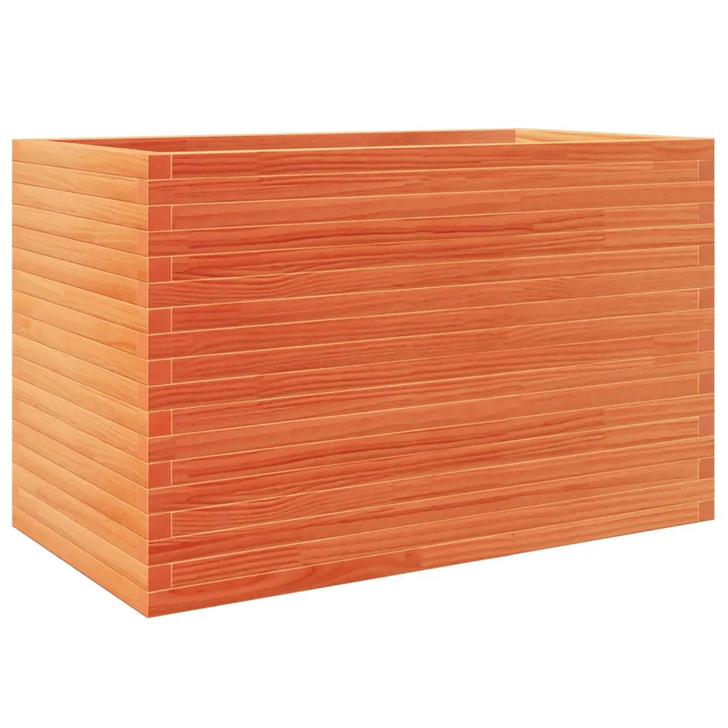 Fioriera Giardino Marrone Cera 110x60x68,5 Legno Massello Pino