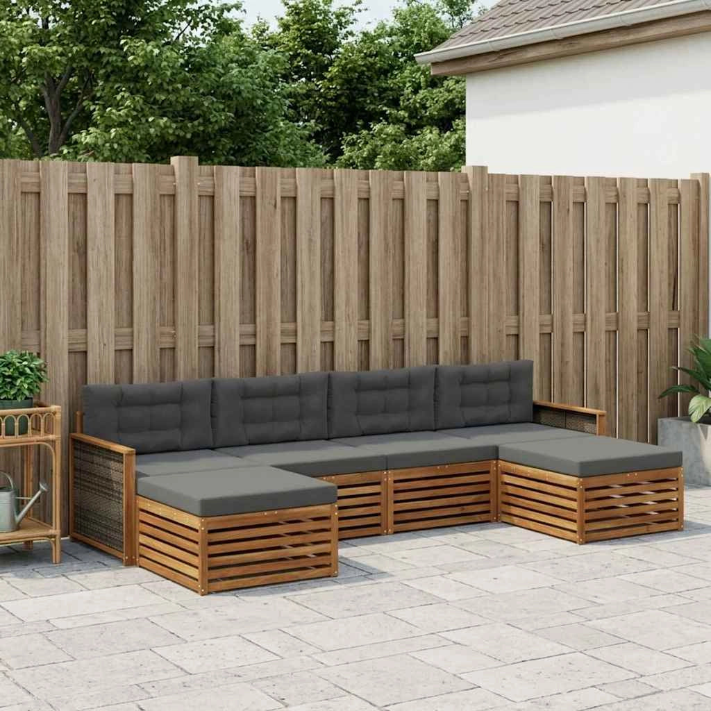 Set di divani da esterno 6 pz Legno di Acacia Massello 3383680
