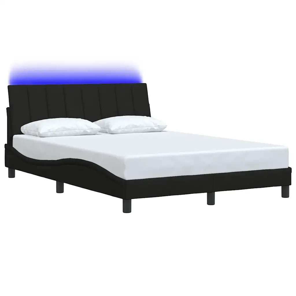 Giroletto senza Materasso Hanko Nero 140x200 cm in Tessuto