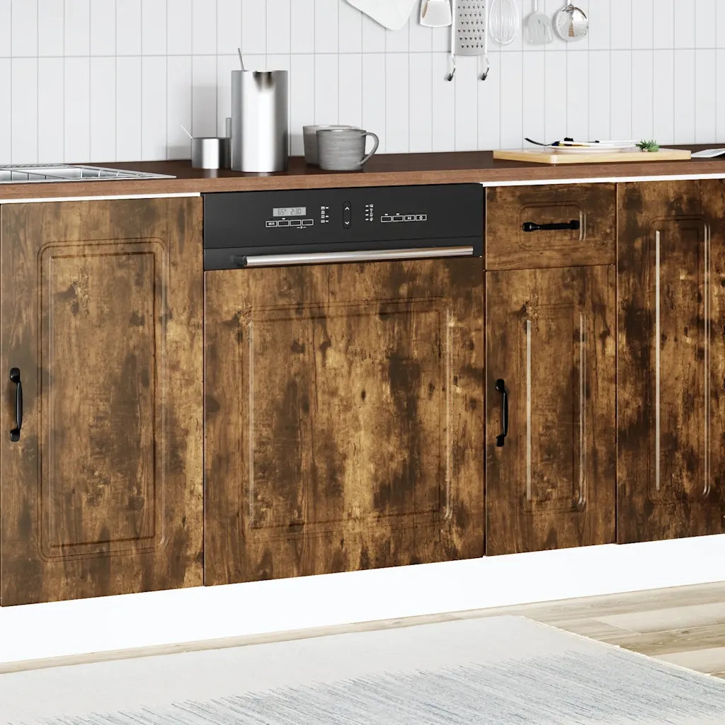 vidaXL Pannello Lavastoviglie Kalmar Rovere Fumo 60x1,5x67 cm