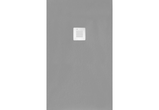 Piatto doccia rettangolare 70x100 cm effetto pietra marmoresina STONE grigio cemento FRANCIA