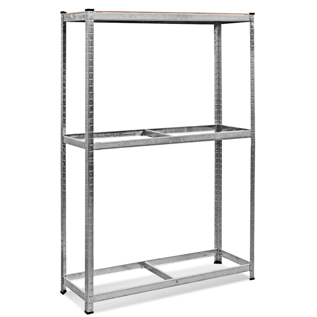 Scaffale portaoggetti 120 x 40 x 180 cm portata 265 kg acciaio e MDF grigio 20_0012062
