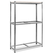 Scaffale portaoggetti 120 x 40 x 180 cm portata 265 kg acciaio e MDF grigio 20_0012062