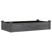 Fioriera | Cassetta per fiori | Vaso Giardino con Fodera Grigia 120x60x25cm Massello Abete
