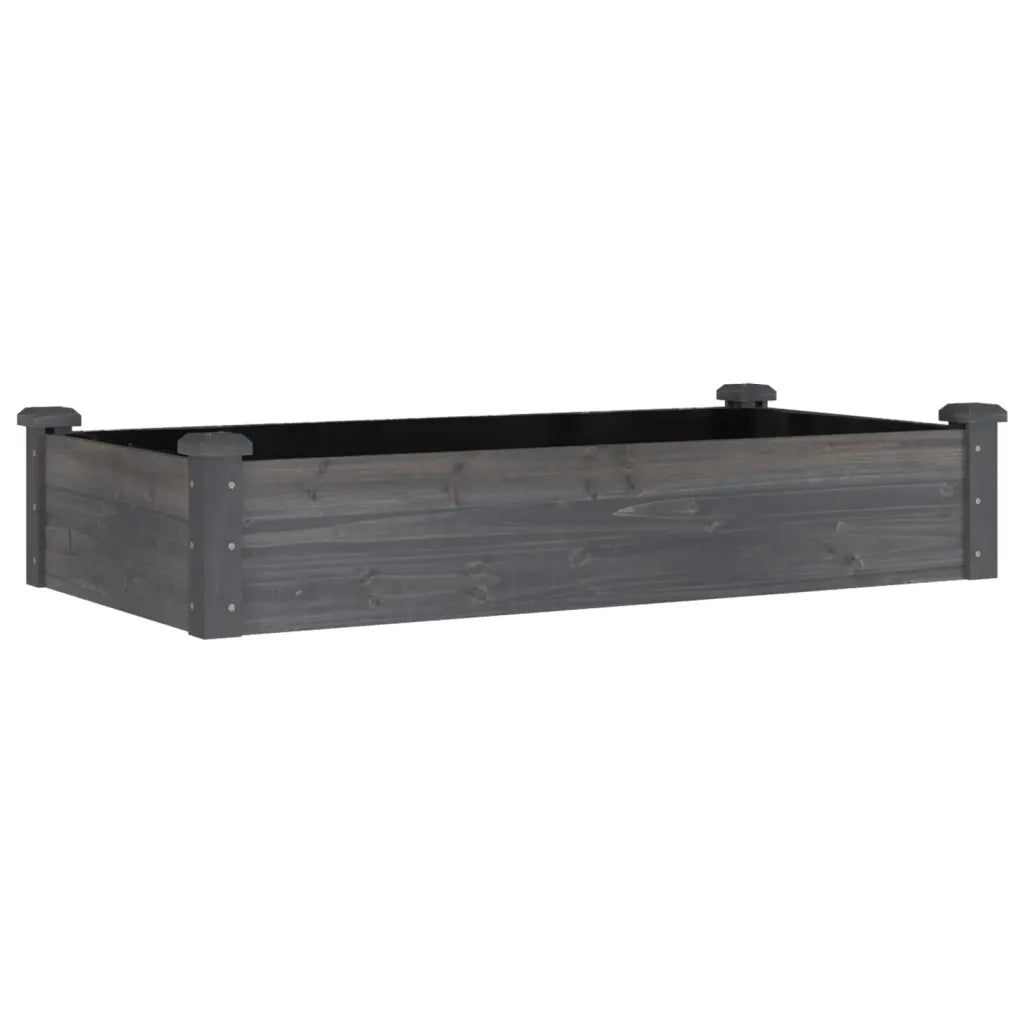Fioriera | Cassetta per fiori | Vaso Giardino con Fodera Grigia 120x60x25cm Massello Abete