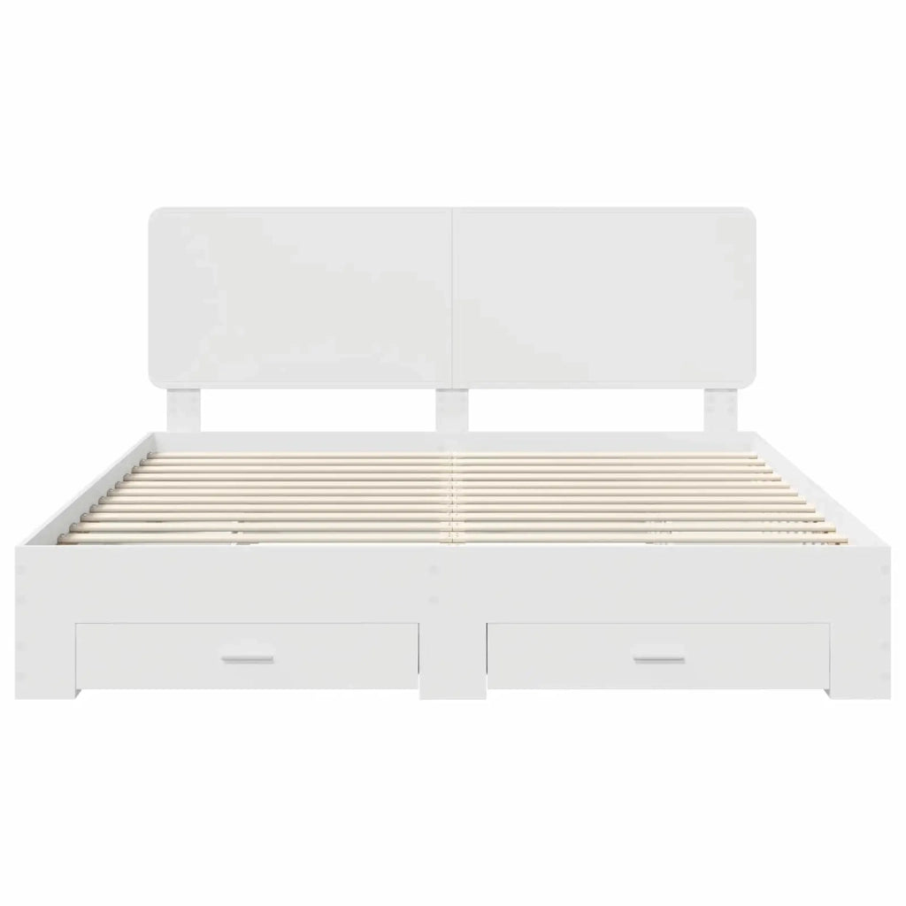 Struttura del letto Bianco 180 x 200 cm Legno multistrato 3412749
