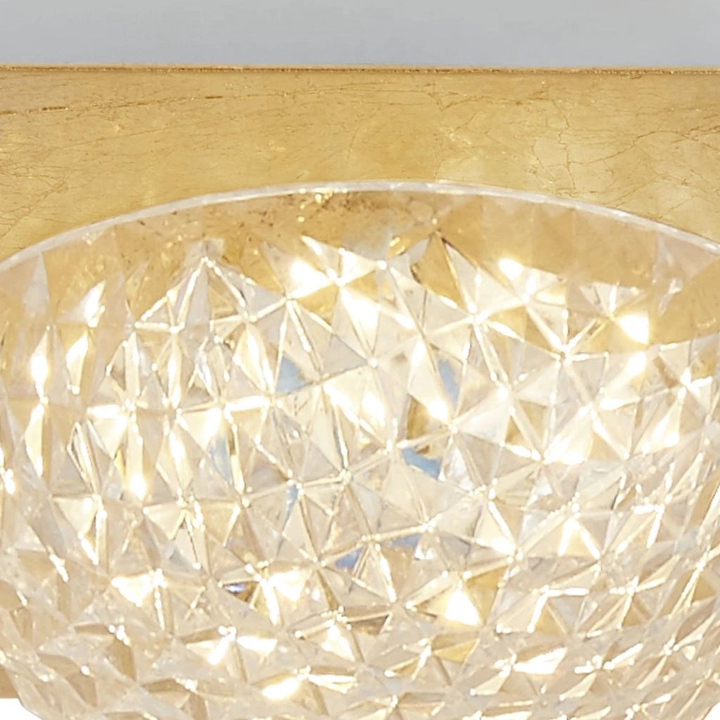 Plafoniera Contemporanea Celestia Acciaio Oro Policarbonato Bianco Led 6,5 3000K