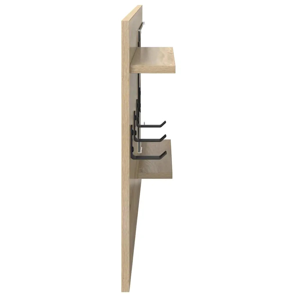 Appendiabiti a muro con specchio Rovere Sonoma 90 x 10 x 50 cm CFW6578007