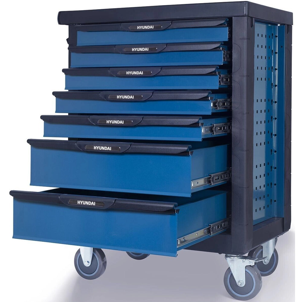 CARRELLO ATTREZZI PORTA UTENSILI OFFICINA PORTAUTENSILI 175pz 7 CASSETTI HYUNDAI 59006