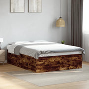 Giroletto-Struttura Letto Rovere Fumo 150x200 cm in Legno Multistrato 607697