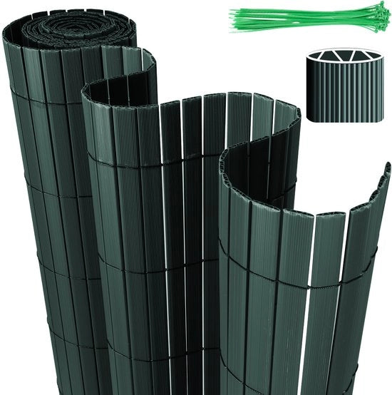Pannelli di schermatura PVC per terrazza e giardino - verde 1,4x3m