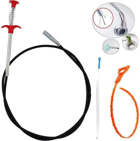 Set di pulizia per il drenaggio di 3 pezzi - Pulitore per drenaggio - Disblocca drenaggio - Pulitore per vasca da bagno - Pulitore per vasca - Qualità elevata - Disblocca drenaggio

Modello: 
Specifica tecnica: 
Codice prodotto: