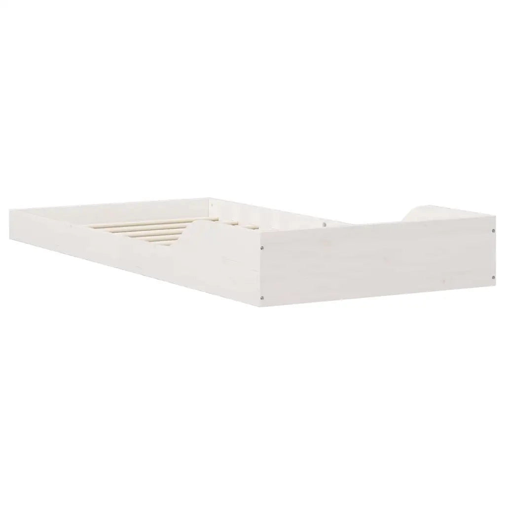 vidaXL Struttura del letto Bianco Legno di pino massello
