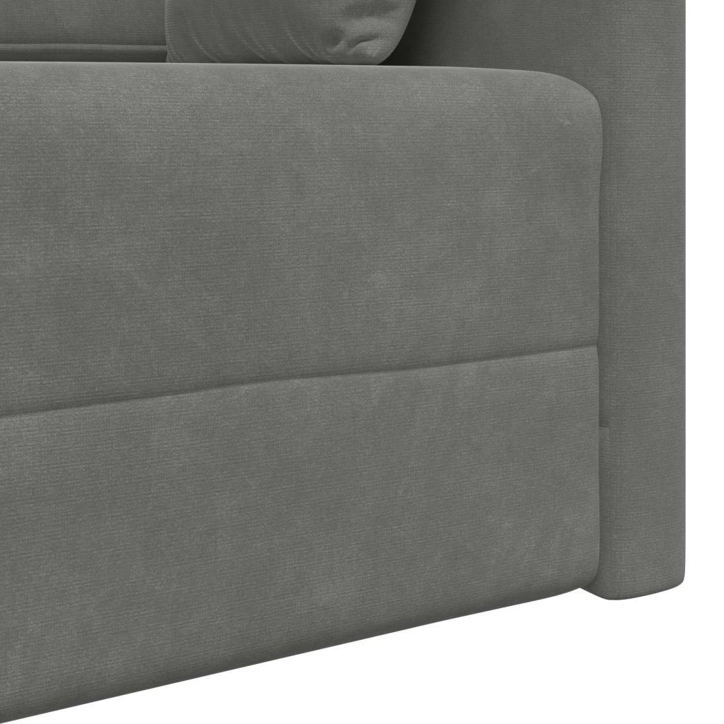 Divano-letto | Sof¨¤ letto | Letto singolo da pavimento Grigio scuro 213 x 70 x 77 cm Velluto