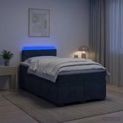Letto con Box Spring, Materasso e LED Grigio Scuro 120 x 190 cm 3452139